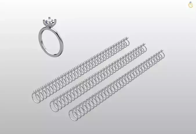 Solitaire engagement ring collection