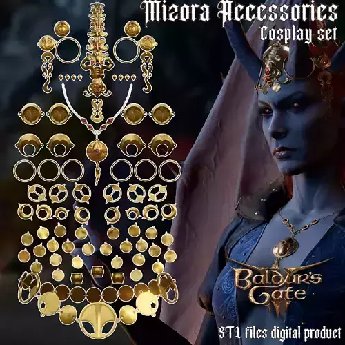 Mizora Accessories Set Baldurs Gate 3 3D print model
