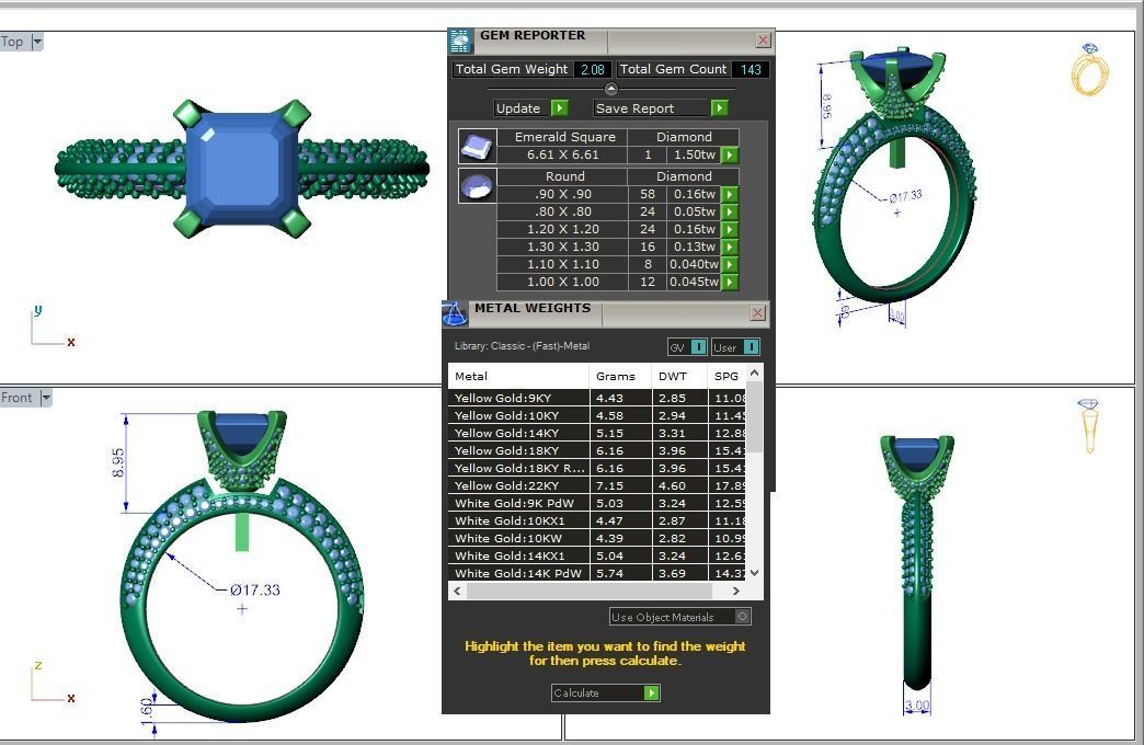 Engagement ring Stella ascher 3D print model_2