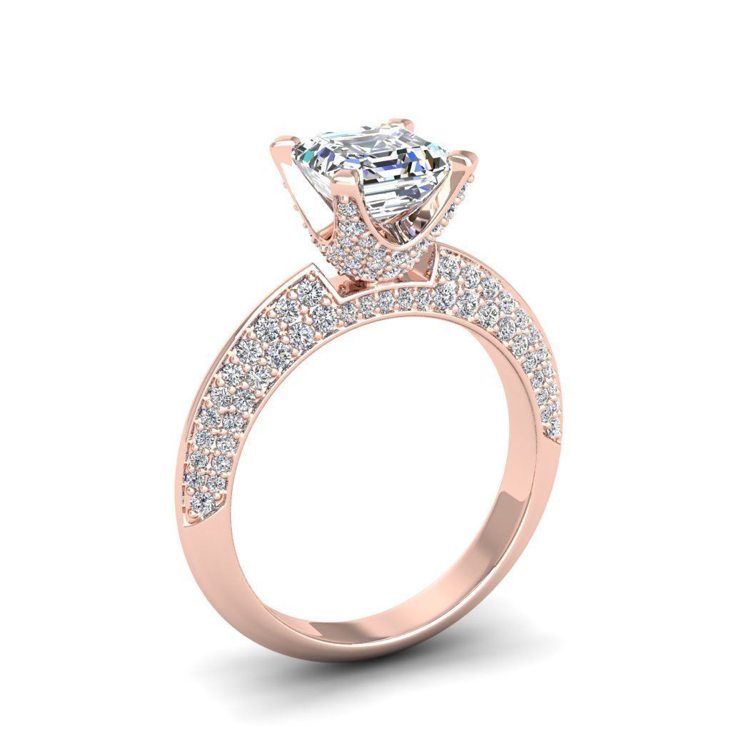 Engagement ring Stella ascher 3D print model_6