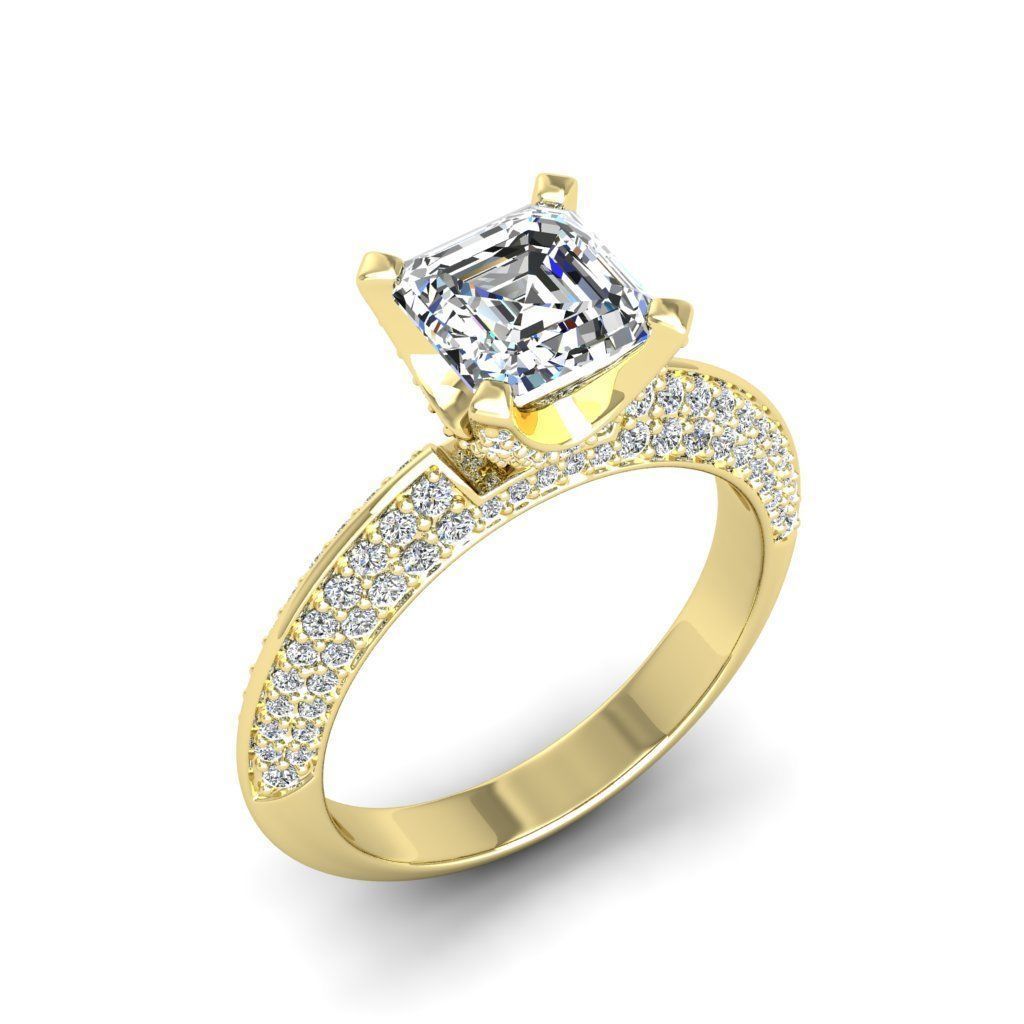 Engagement ring Stella ascher 3D print model_26