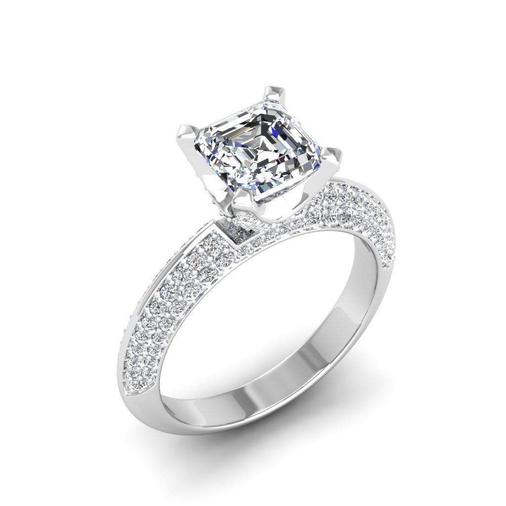 Engagement ring Stella ascher 3D print model_7