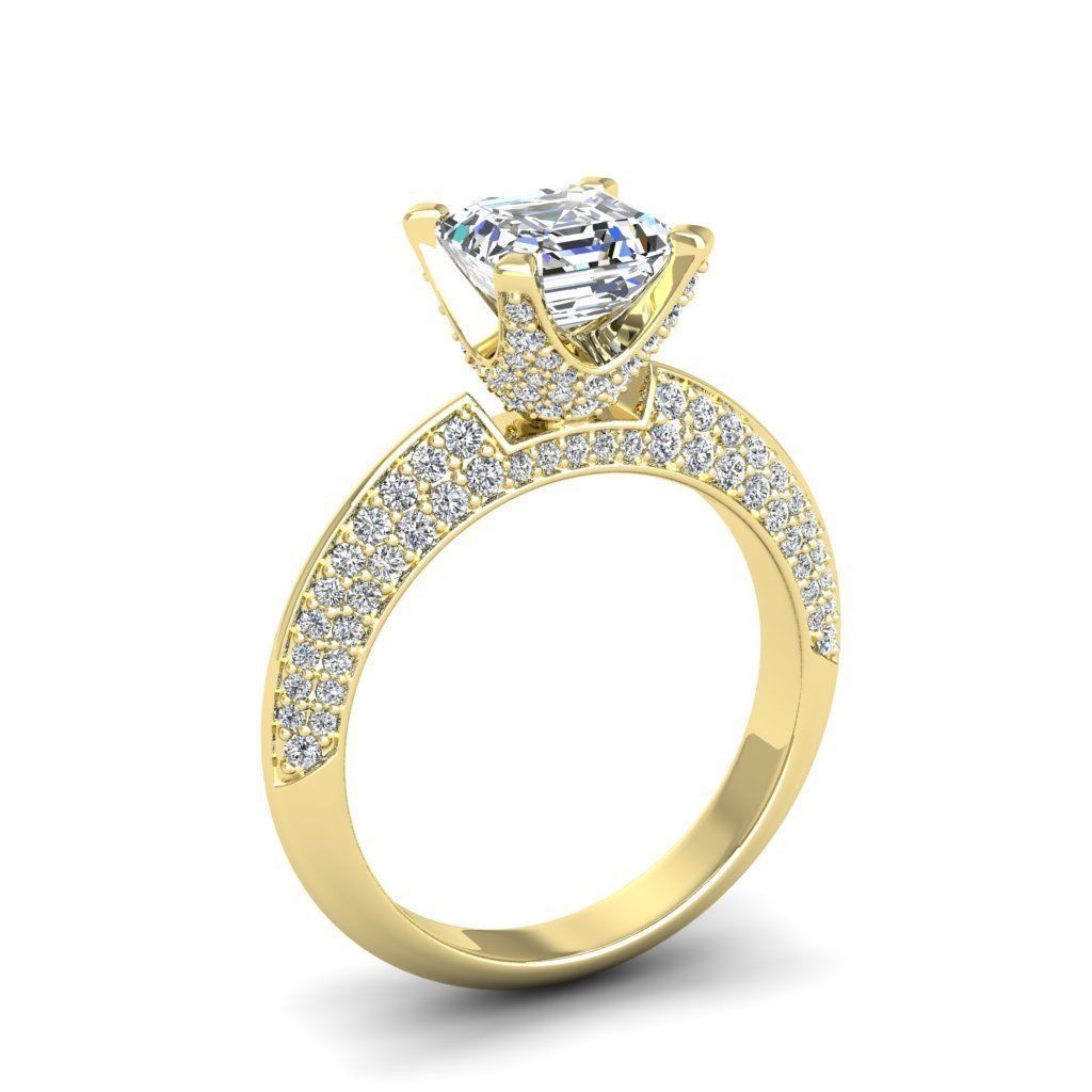 Engagement ring Stella ascher 3D print model_27