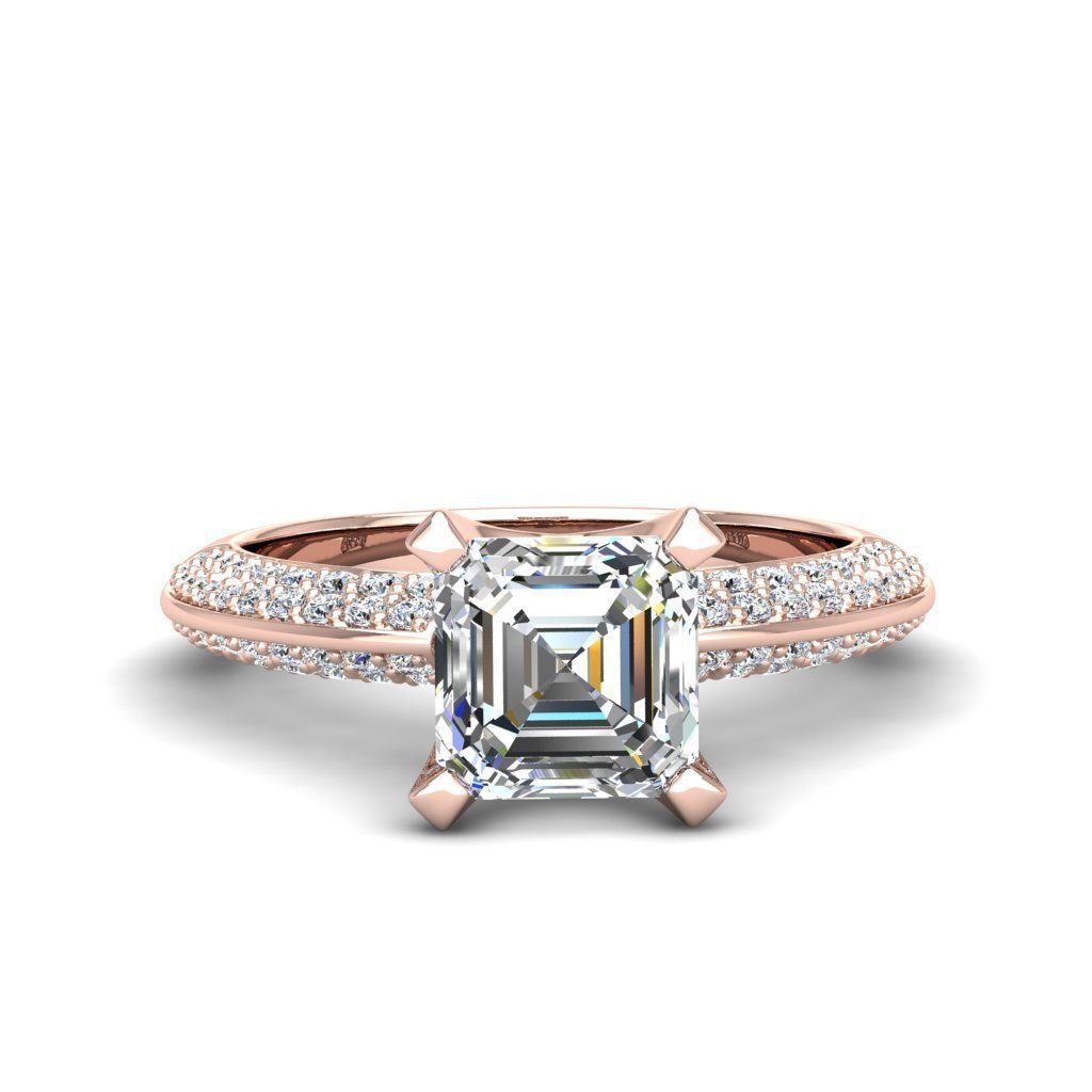 Engagement ring Stella ascher 3D print model_12