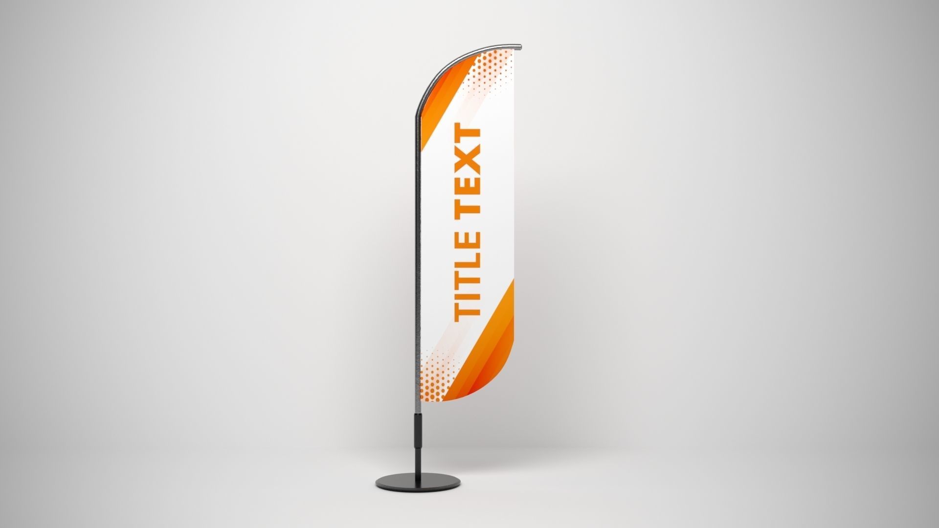 Banner Flags Low-poly 3D model_6
