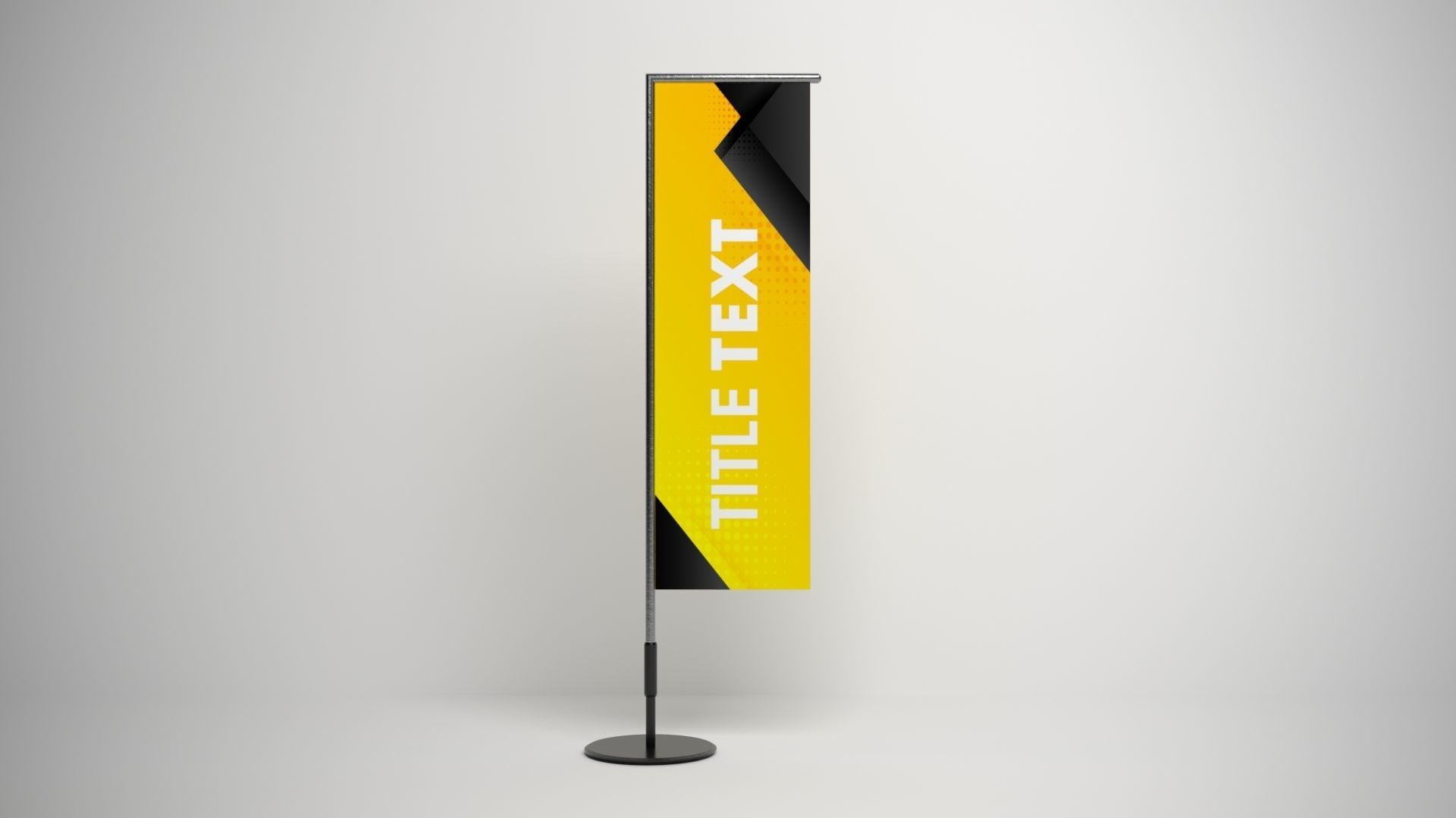 Banner Flags Low-poly 3D model_4