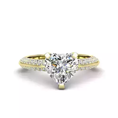 Engagement ring Stella heart  3D print model