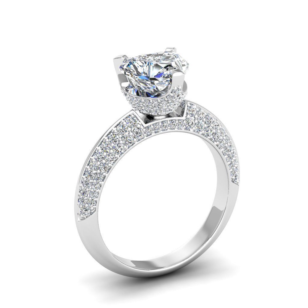 Engagement ring Stella heart 3D print model_11