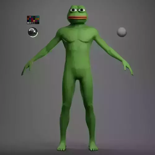 Pepe Frog Low-poly 3D model