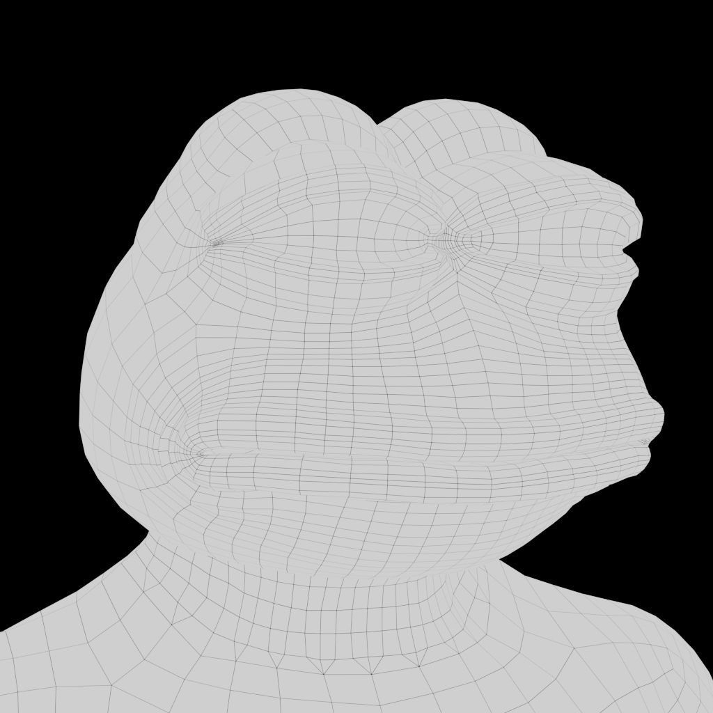 Pepe Frog Low-poly 3D model_4