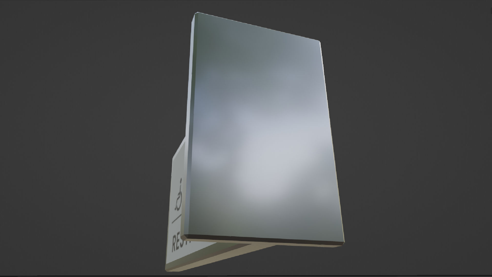 Restroom Sign Low Poly Low-poly 3D model_1