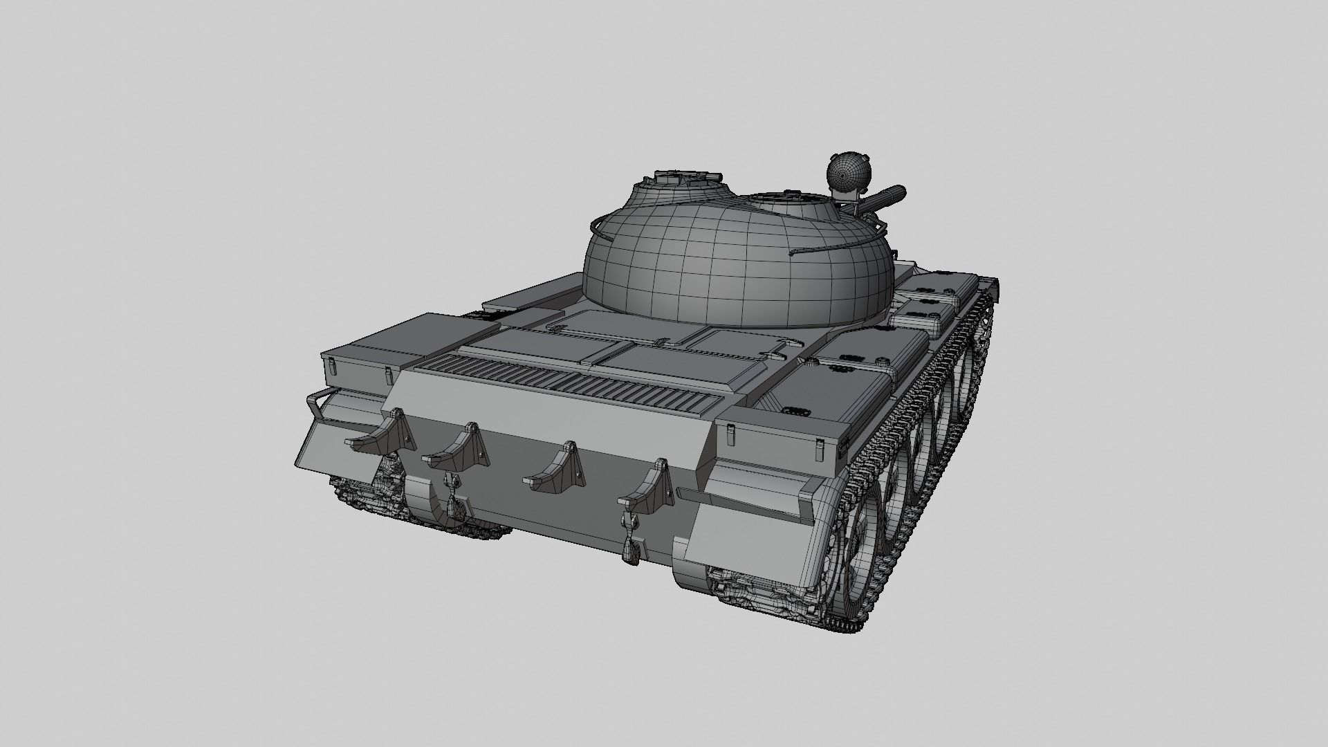 T 55 soviet main battle tank T-55A 3D model_19
