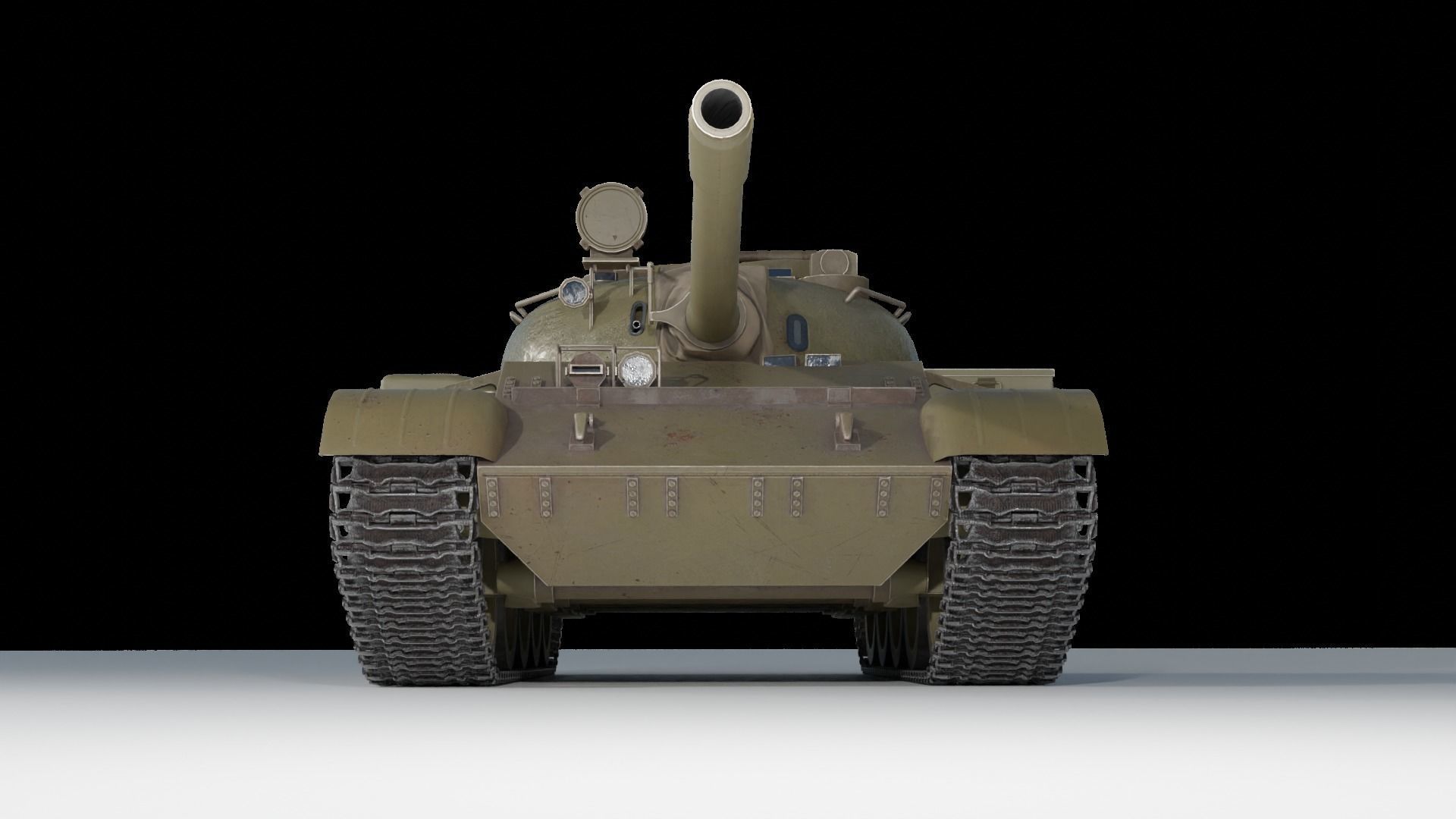 T 55 soviet main battle tank T-55A 3D model_4