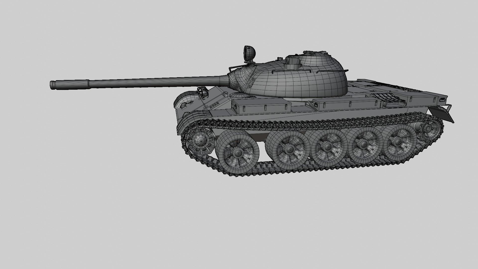 T 55 soviet main battle tank T-55A 3D model_17