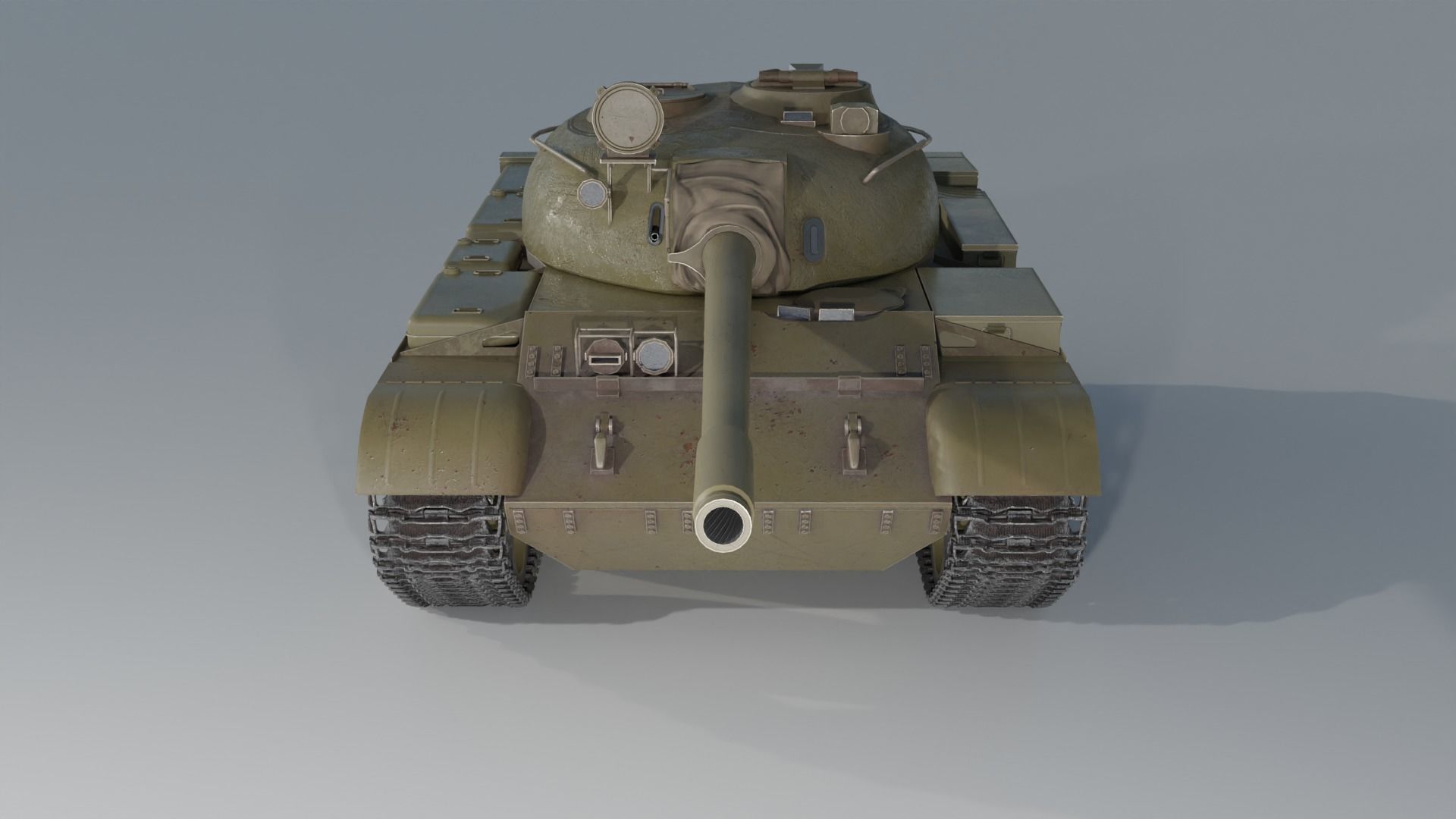 T 55 soviet main battle tank T-55A 3D model_3