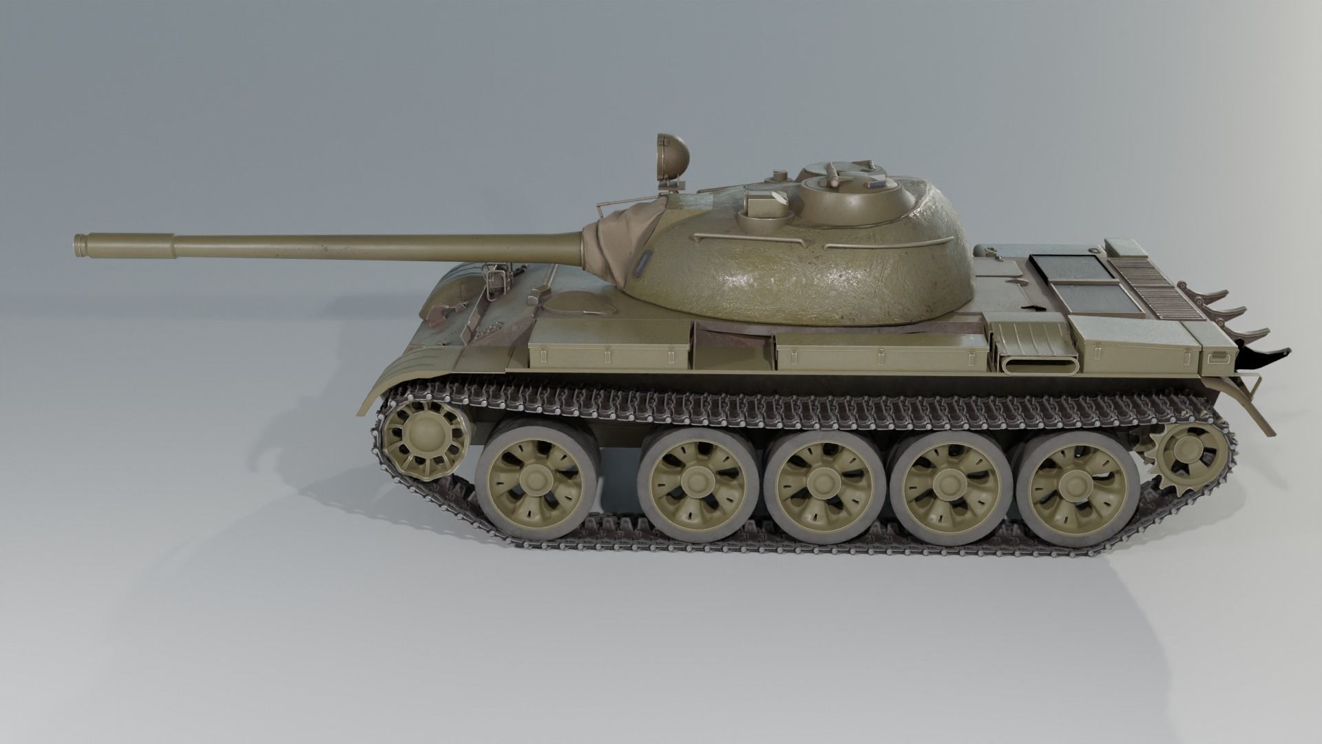 T 55 soviet main battle tank T-55A 3D model_10