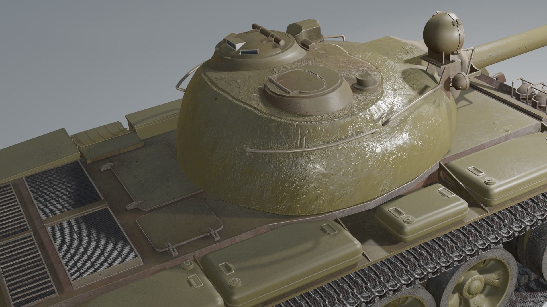 T 55 soviet main battle tank T-55A 3D model_6