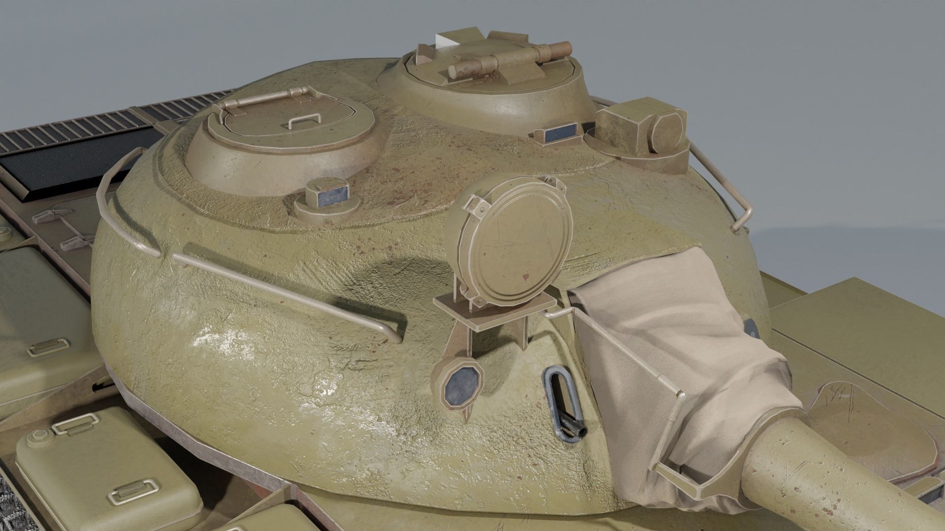 T 55 soviet main battle tank T-55A 3D model_5