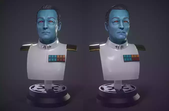 Grand Admiral Thrawn - Bust 3D print model