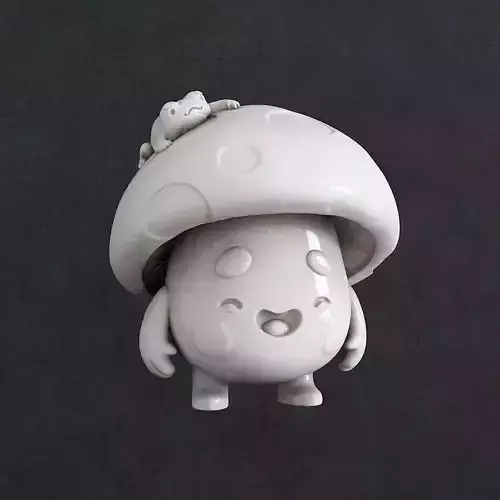 Funny Mushroom cartoon sculpture
