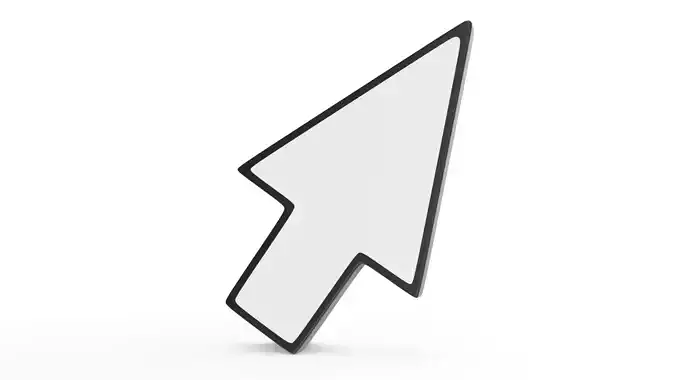 Arrow Cursor Low-poly 3D model