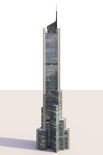 Skyscraper 2 SUPERTALL 3D model 4
