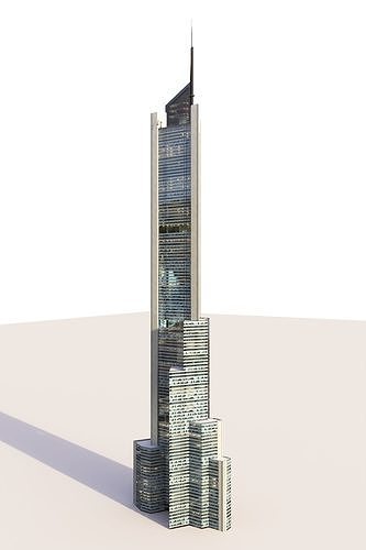 Skyscraper 2 SUPERTALL 3D model 7