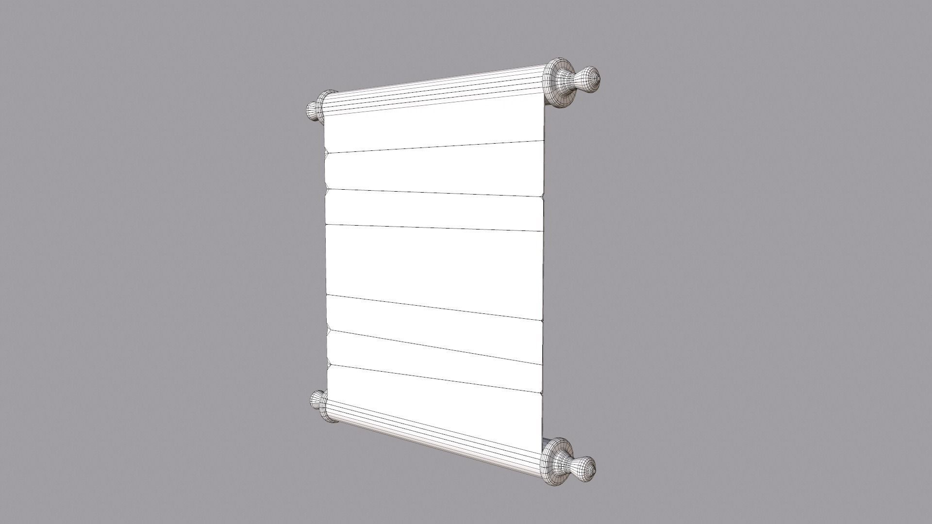 Paper Scroll Low-poly 3D model_9