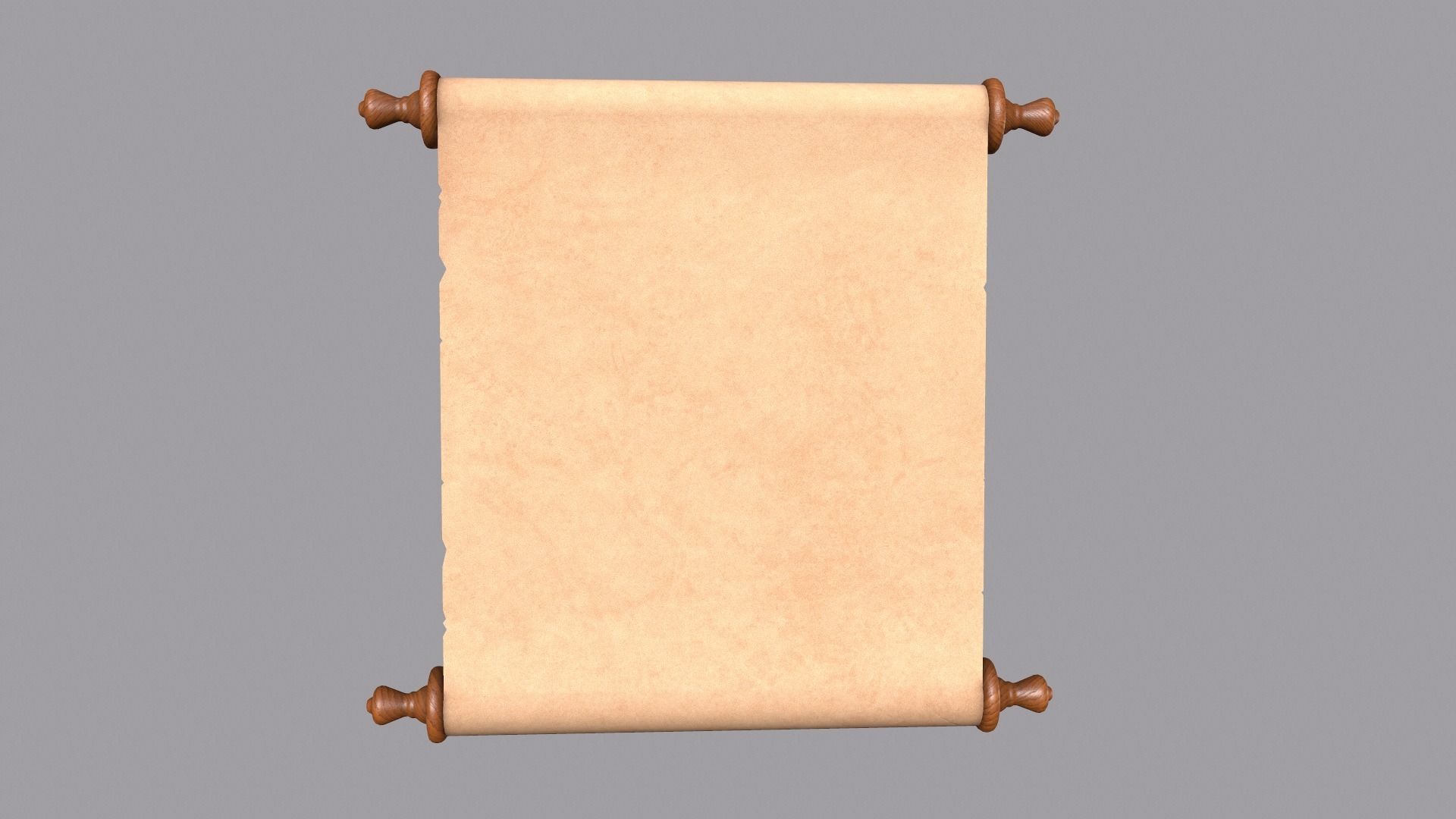 Paper Scroll Low-poly 3D model_4