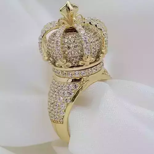 Rotating Crown Ring 3D print model