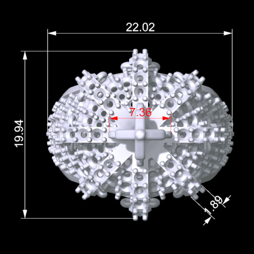 Rotating Crown Ring 3D print model_9