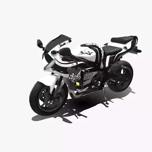 speed bike v1 rigged and animated Low-poly 3D model