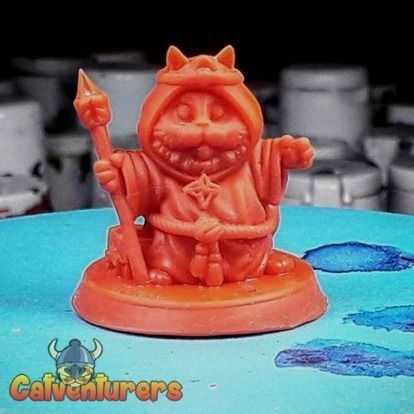 Pyxelis The Great - Master Wizard Cat 3D print model_8