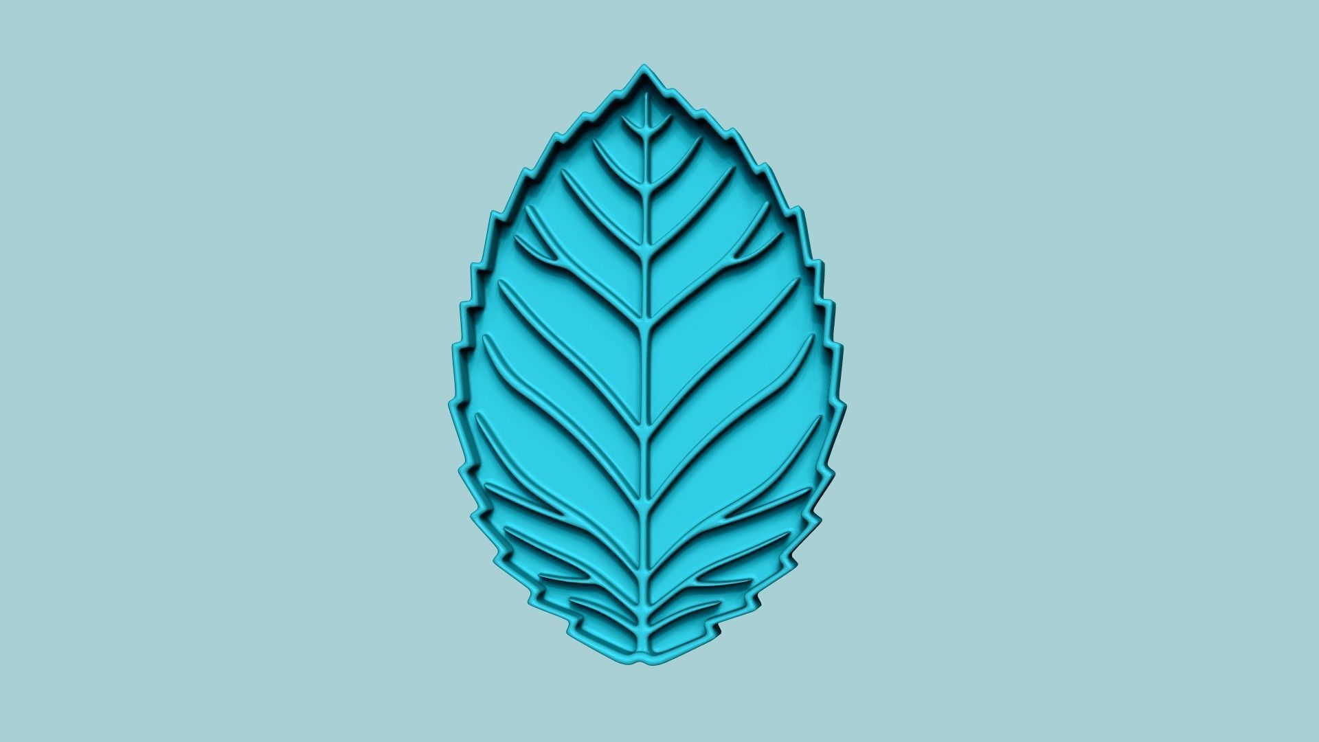 Cookie Cutter Biscuit Mold 02 - Rose Leaf 3D print model_1