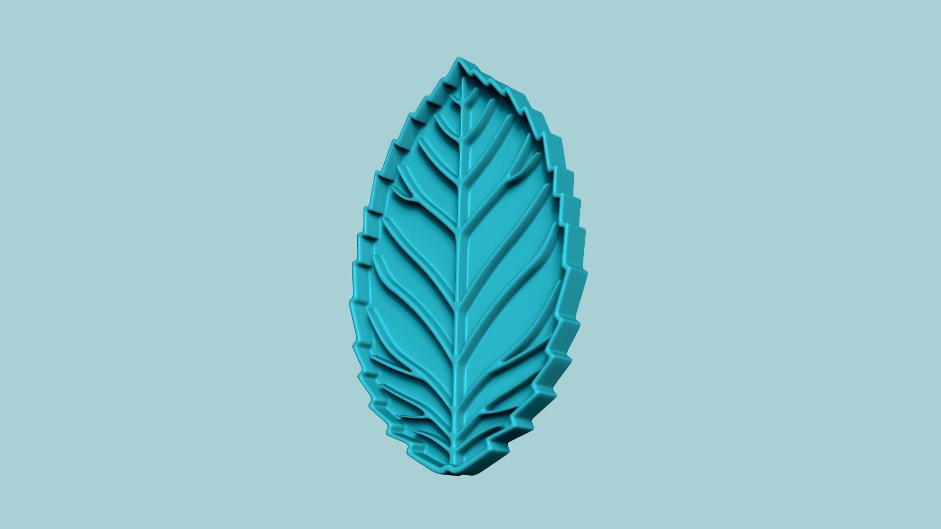 Cookie Cutter Biscuit Mold 02 - Rose Leaf 3D print model_5