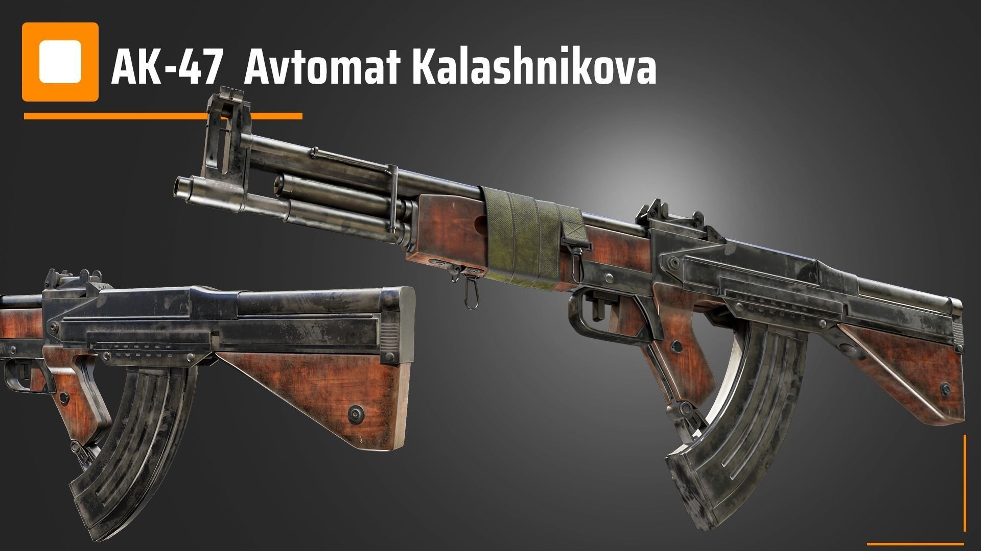 AK-47  Avtomat Kalashnikova 3D model_3