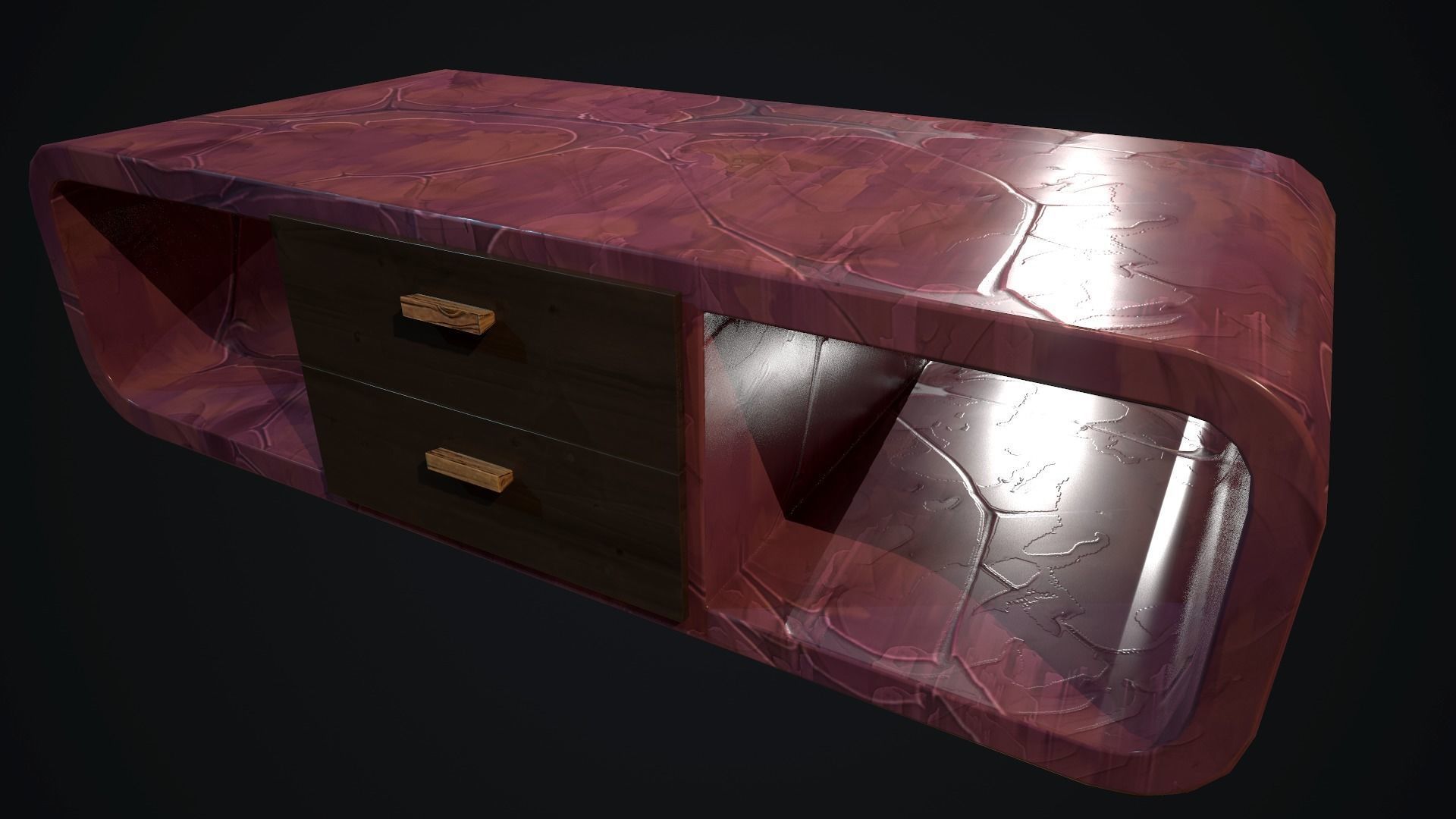 Tables set PBR Low-poly 3D model_7