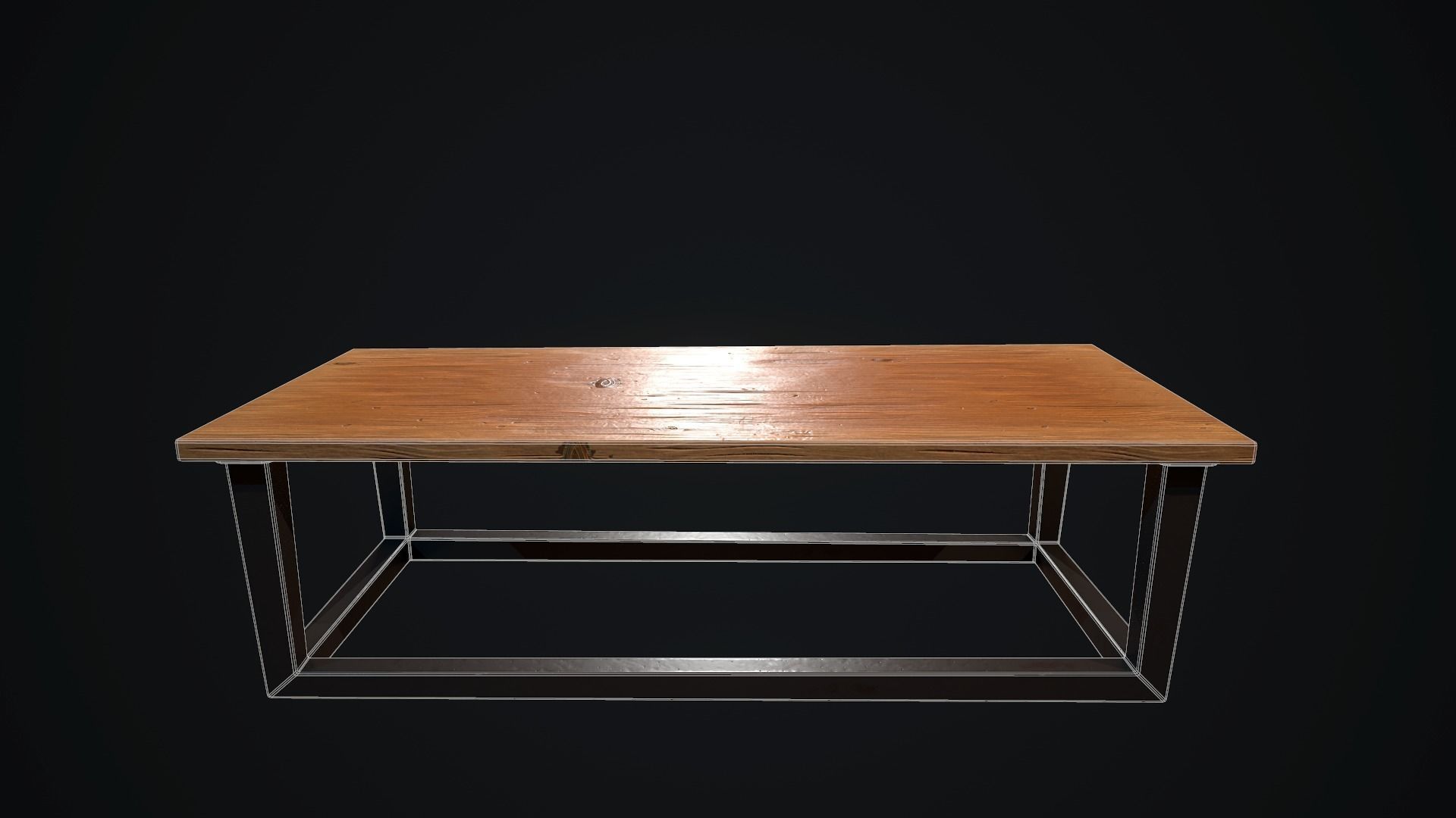 Tables set PBR Low-poly 3D model_9