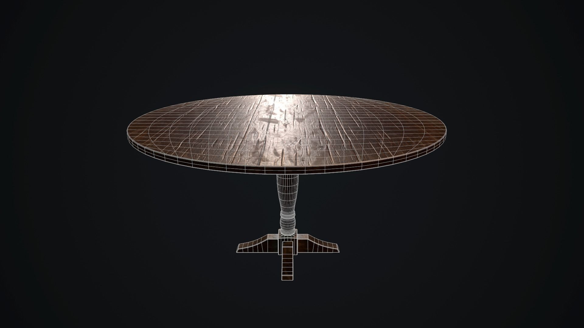 Tables set PBR Low-poly 3D model_15