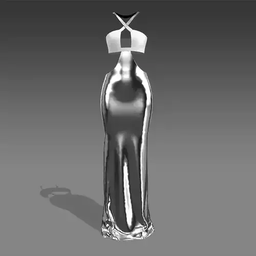 Silver  skirt dress and white color  modern