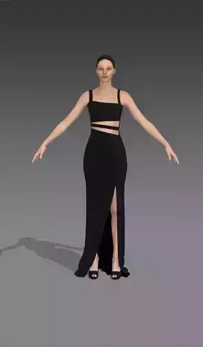 Asymetric dress one shoulder belt strap