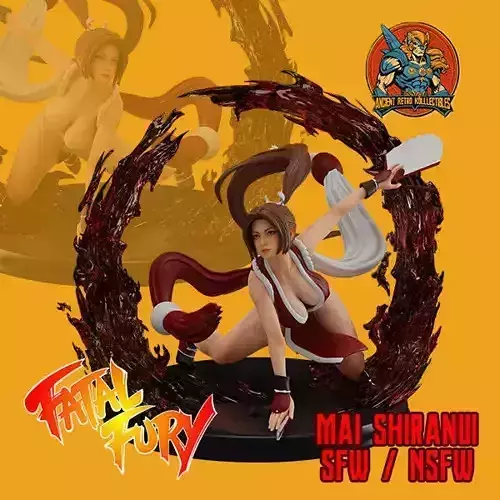 Mai Shiranui from KOF Fatal Fury 3d printing STL files by ARK