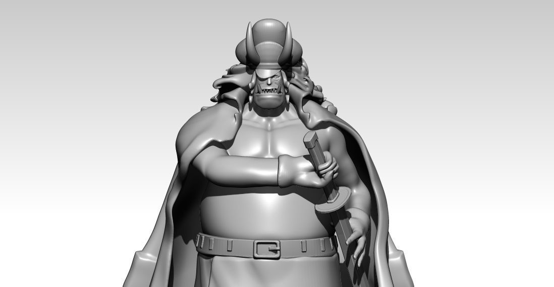 Sasaki - team Kaido - Onepiece - split part 3D print model_3