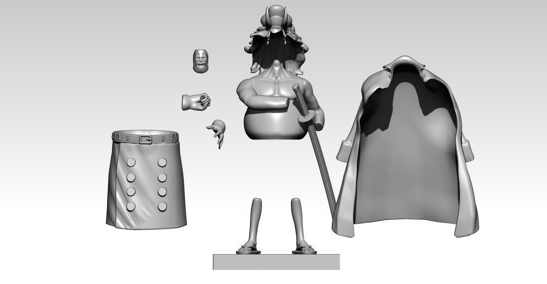 Sasaki - team Kaido - Onepiece - split part 3D print model_1