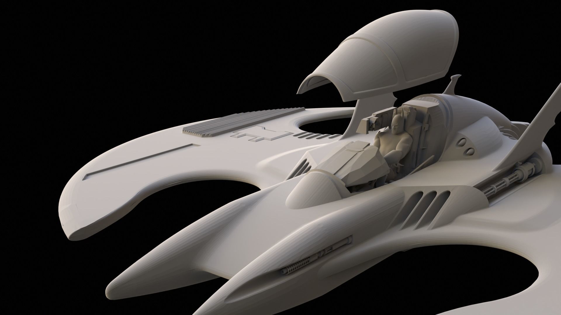 Batwing 1989 Printable 3D print model_9