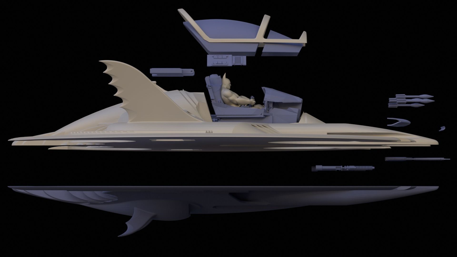 Batwing 1989 Printable 3D print model_5