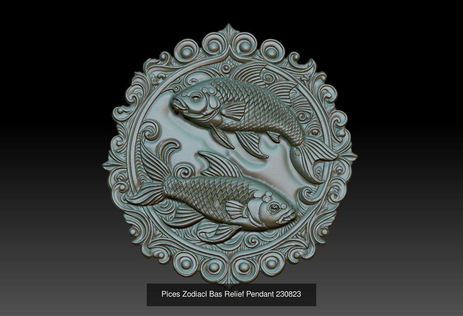 12 Zodiacl Bas Relief Pendant 230823 3D Model Collection_5