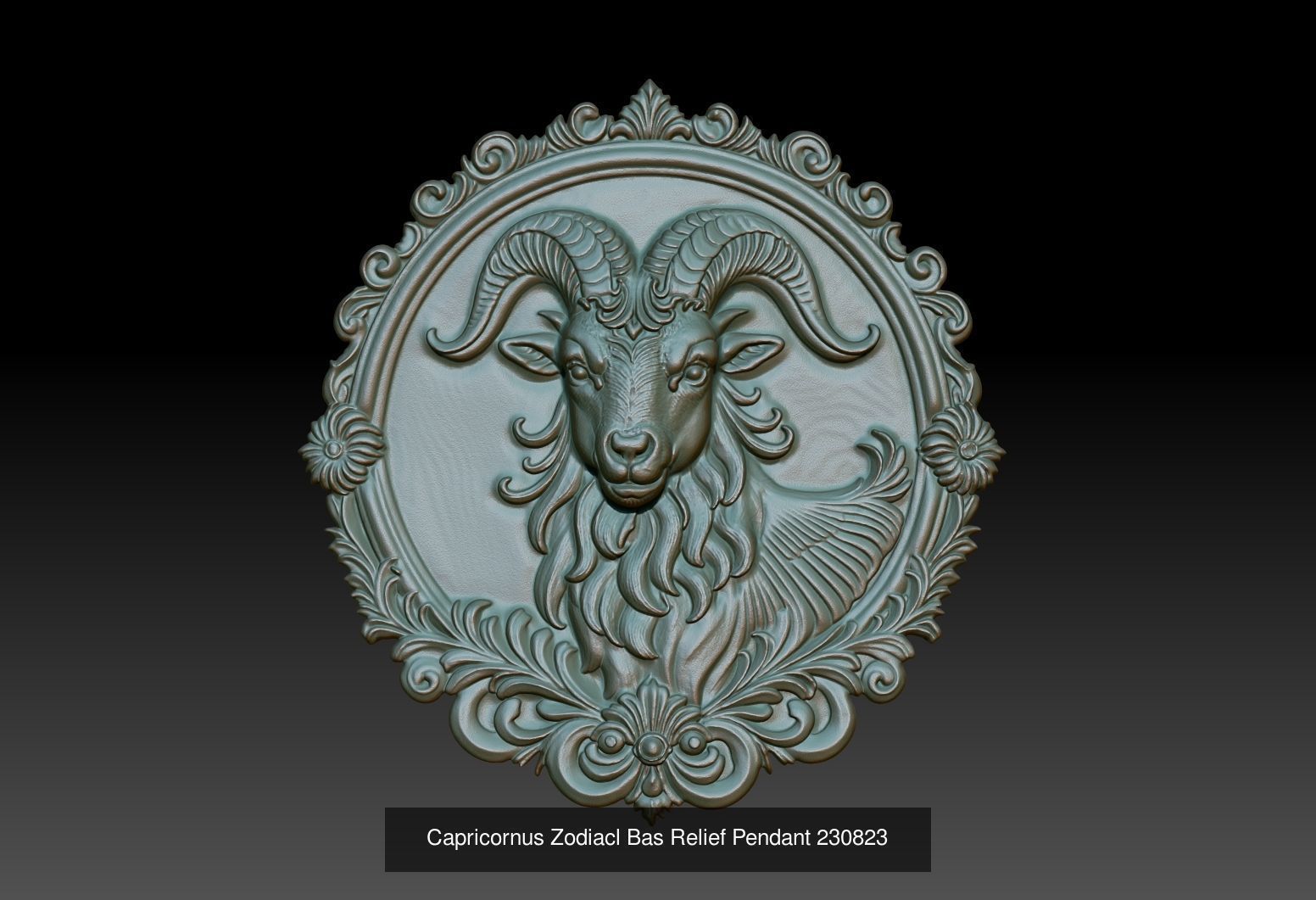 12 Zodiacl Bas Relief Pendant 230823 3D Model Collection_9