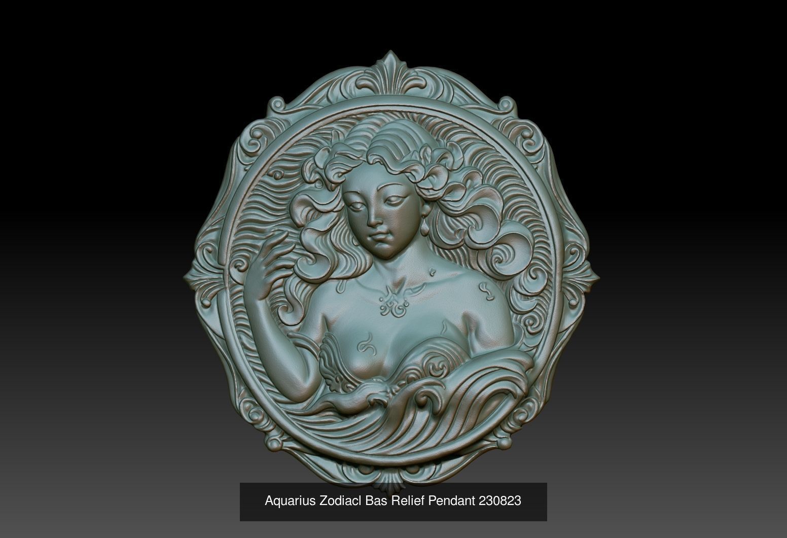 12 Zodiacl Bas Relief Pendant 230823 3D Model Collection_12