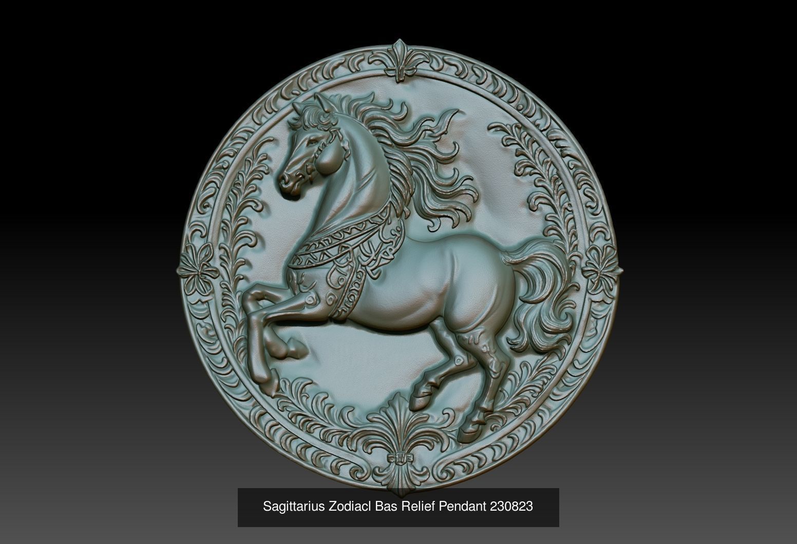 12 Zodiacl Bas Relief Pendant 230823 3D Model Collection_4